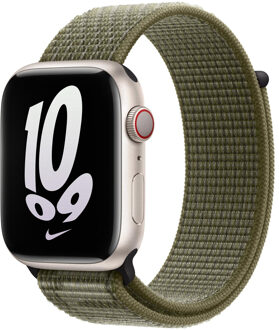 Apple Nike Sport Loop Apple Watch 38mm / 40mm / 41mm Sequoia / Pure Platinum Groen