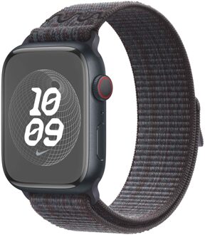 Apple Nike Sport Loop Band voor de Apple Watch | 44/45/46/49 mm - Black & Blue Blauw - 49 mm