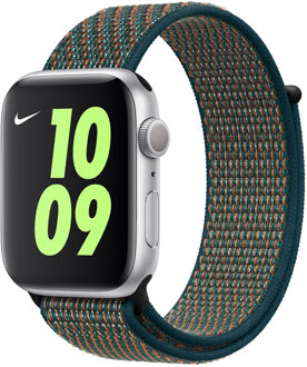 Apple Nike Sport Loop Band voor de Apple Watch Series 1-8 / SE - 38/40/41 mm - Hyper Crimson / Neptune Green Grijs - 41 mm