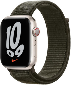 Apple Nike Sport Loop Band voor de Apple Watch Series 1-9 / SE - 38/40/41 mm - Cargo Khaki Donkergroen - 41 mm