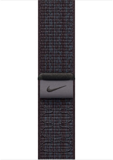 Apple Nike Sport Loop Band voor de Apple Watch Series 1 t/m 11 / SE / Ultra (44/45/46/49 mm) - Black & Blue Blauw - 49 mm