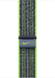 Apple Nike Sport Loop Band voor de Apple Watch Series 1 t/m 11 / SE / Ultra (44/45/46/49 mm) - Bright Green & Blue Meerkleurig - 49 mm