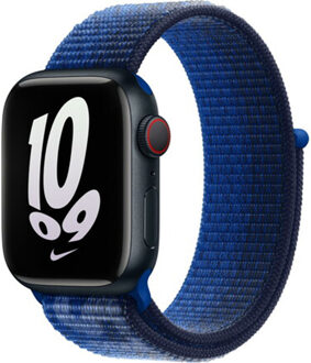 Apple Nike Sport Loop Band voor de Apple Watch Series 1 t/m 11 / SE / Ultra (44/45/46/49 mm) - Game Royal / Midnight Navy Meerkleurig - 49 mm