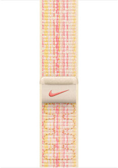 Apple Nike Sport Loop Band voor de Apple Watch Series 1 t/m 11 / SE / Ultra (44/45/46/49 mm) - Starlight & Pink Meerkleurig - 49 mm
