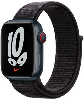 Apple Nike Sport Loop Band voor de Apple Watch Series 1 t/m 11 / SE / Ultra (44/45/46/49 mm) - Zwart / Grijs - 49 mm