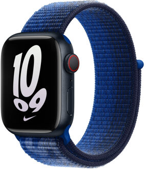 Apple Nike Sport Loop Band voor de Apple Watch Series 1 t/m 9 / SE (38/40/41 mm) | Series 10 / 11 (42 mm) - Game Royal / Midnight Navy Meerkleurig - 41 mm