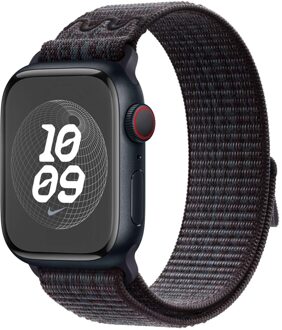 Apple Nike Sport Loop Band voor de Apple Watch Series 1 t/m 9 / SE (38/40/41 mm) | Series 10 (42 mm) - Black/Blue Blauw - 41 mm