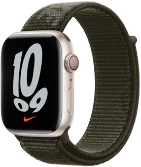 Apple Nike Sport Loop Band voor de Apple Watch Series 1 t/m 9 / SE (38/40/41 mm) | Series 10 (42 mm) - Cargo Khaki Donkergroen - 41 mm