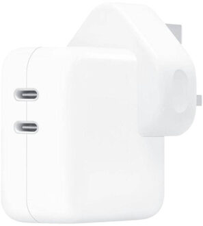 Apple Originele Power Adapter 2x USB-C - MacBook oplader - Verenigd Koninkrijk - 35W - Wit - One size