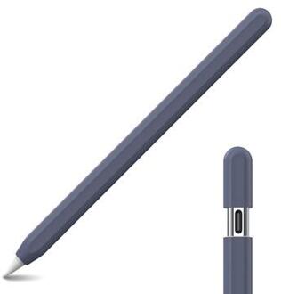 Apple Pencil (USB-C) Ahastyle PT65-3 Silicone Etui - Middernachtblauw