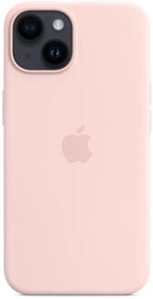 Apple Silicone Backcover MagSafe voor de Apple iPhone 14 - Chalk Pink Roze
