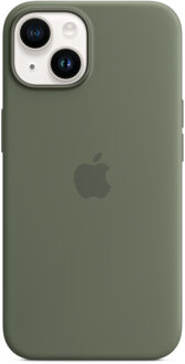 Apple Silicone Backcover MagSafe voor de Apple iPhone 14 - Olive Groen