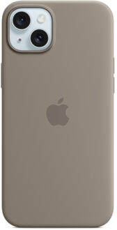 Apple Silicone Backcover MagSafe voor de Apple iPhone 15 Plus - Clay Grijs