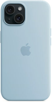 Apple Silicone Backcover MagSafe voor de Apple iPhone 15 Plus - Light Blue Blauw