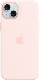 Apple Silicone Backcover MagSafe voor de Apple iPhone 15 Plus - Light Pink Lichtroze