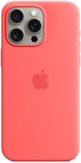 Apple Silicone Backcover MagSafe voor de Apple iPhone 15 Pro Max - Guava Roze
