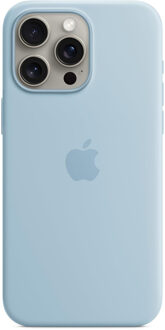 Apple Silicone Backcover MagSafe voor de Apple iPhone 15 Pro Max - Light Blue Lichtblauw