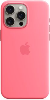Apple Silicone Backcover MagSafe voor de Apple iPhone 15 Pro Max - Pink Roze