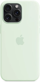 Apple Silicone Backcover MagSafe voor de Apple iPhone 15 Pro Max - Soft Mint Mintgroen