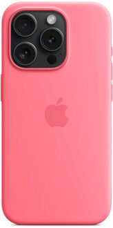 Apple Silicone Backcover MagSafe voor de Apple iPhone 15 Pro - Roze