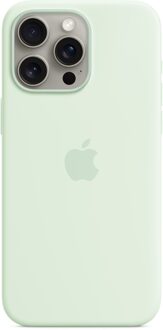 Apple Silicone Backcover MagSafe voor de Apple iPhone 15 Pro - Soft Mint Groen