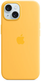 Apple Silicone Backcover MagSafe voor de Apple iPhone 15 - Sunshine Geel