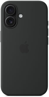 Apple Silicone Backcover MagSafe voor de Apple iPhone 16 - Black Zwart