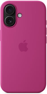 Apple Silicone Backcover MagSafe voor de Apple iPhone 16 - Fuchsia Roze