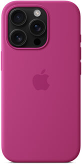 Apple Silicone Backcover MagSafe voor de Apple iPhone 16 Pro - Fuchsia Roze