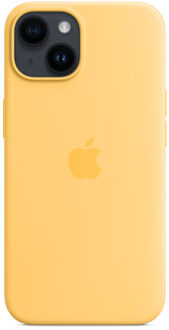 Apple Silicone Backcover MagSafe voor de iPhone 14 - Sunglow Geel