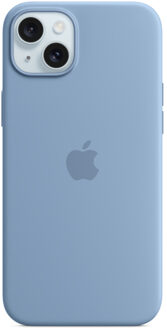Apple Silicone Backcover MagSafe voor de iPhone 15 Plus - Winter Blue Blauw