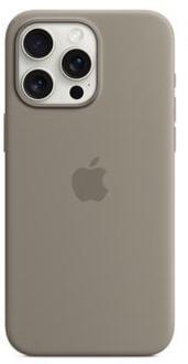 Apple Silicone Backcover MagSafe voor de iPhone 15 Pro Max - Clay Grijs