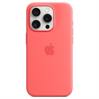 Apple Silicone Backcover MagSafe voor de iPhone 15 Pro Max - Guava Roze