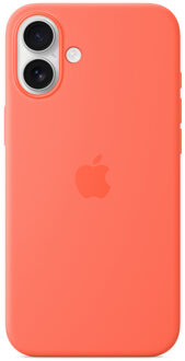 Apple Silicone Case with MagSafe voor Apple iPhone 16 Plus Telefoonhoesje Oranje