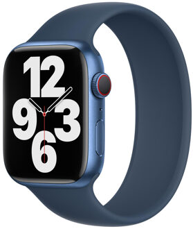 Apple Siliconen solobandje voor de Apple Watch | 38/40/41/42 mm - Maat 1 - Abyss Blue Donkerblauw - 42 mm