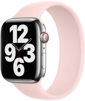 Apple Siliconen solobandje voor de Apple Watch | 38/40/41/42 mm - Maat 2 - Chalk Pink Lichtroze - 42 mm
