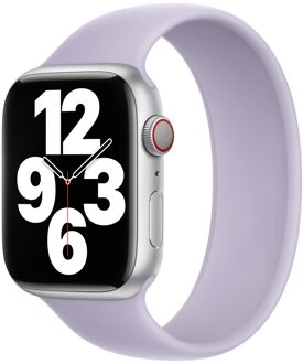 Apple Siliconen solobandje voor de Apple Watch | 38/40/41/42 mm - Maat 2 - Purple Fog Lila - 42 mm