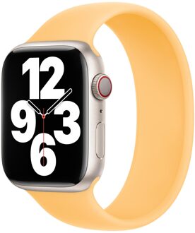 Apple Siliconen solobandje voor de Apple Watch | 38/40/41/42 mm - Maat 3 - Sunglow Geel - 42 mm