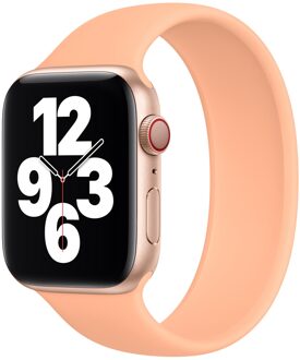 Apple Siliconen solobandje voor de Apple Watch | 38/40/41/42 mm - Maat 4 - Cantaloupe Oranje - 42 mm