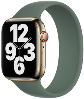 Apple Siliconen solobandje voor de Apple Watch | 38/40/41/42 mm - Maat 4 - Eucalyptus Groen - 42 mm