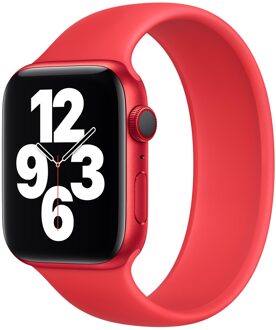 Apple Siliconen solobandje voor de Apple Watch | 38/40/41/42 mm - Maat 4 - (Product) Red Rood - 42 mm
