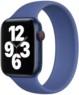 Apple Siliconen solobandje voor de Apple Watch | 38/40/41/42 mm - Maat 4 - Toma Blue Blauw - 42 mm