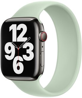 Apple Siliconen solobandje voor de Apple Watch | 38/40/41/42 mm - Maat 5 - Mineral Green Lichtgroen - 42 mm