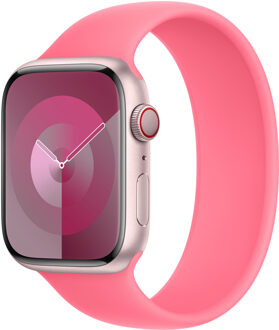 Apple Siliconen solobandje voor de Apple Watch | 38/40/41/42 mm - Maat 5 - Roze - 42 mm