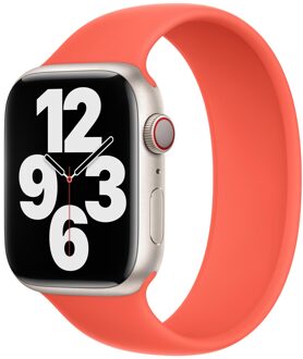 Apple Siliconen solobandje voor de Apple Watch | 38/40/41/42 mm - Maat 6 - Nectarine Oranje - 42 mm