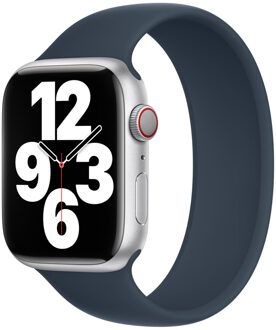 Apple Siliconen solobandje voor de Apple Watch | 38/40/41/42 mm - Maat 6 - Storm Blue Blauw - 42 mm