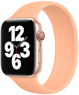 Apple Siliconen solobandje voor de Apple Watch | 38/40/41/42 mm - Maat 7 - Cantaloupe Oranje - 42 mm