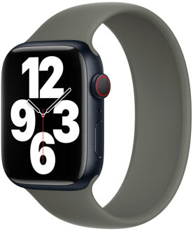 Apple Siliconen solobandje voor de Apple Watch | 38/40/41/42 mm - Maat 7 - Olive Groen - 42 mm