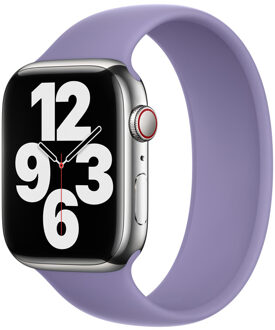 Apple Siliconen solobandje voor de Apple Watch | 38/40/41/42 mm - Maat 8 - English Lavender Paars - 42 mm