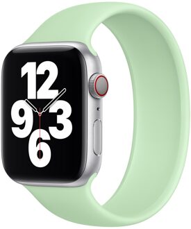 Apple Siliconen solobandje voor de Apple Watch | 38/40/41/42 mm - Maat 8 - Pistachio Groen - 42 mm